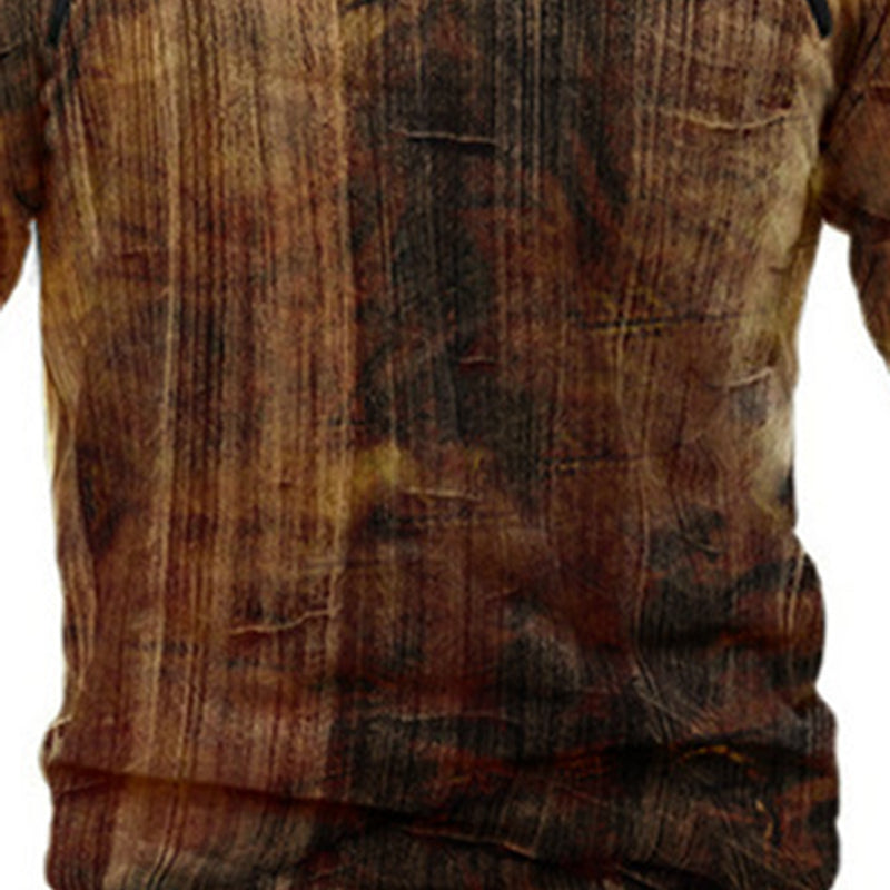 Men'S Retro Casual Printed Long-Sleeved Top