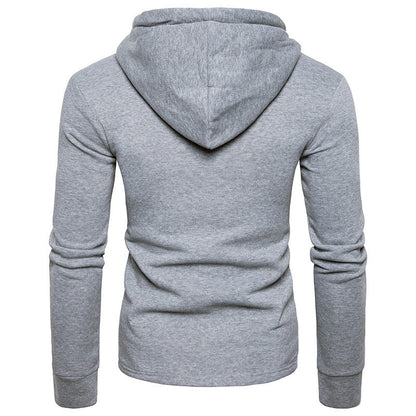 Men'S Fashion Side Zipper Irregular Hem Hooded Sweatshirt