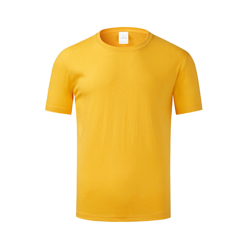 Men'S Cotton Round Neck Solid Color Short Sleeve T-Shirt