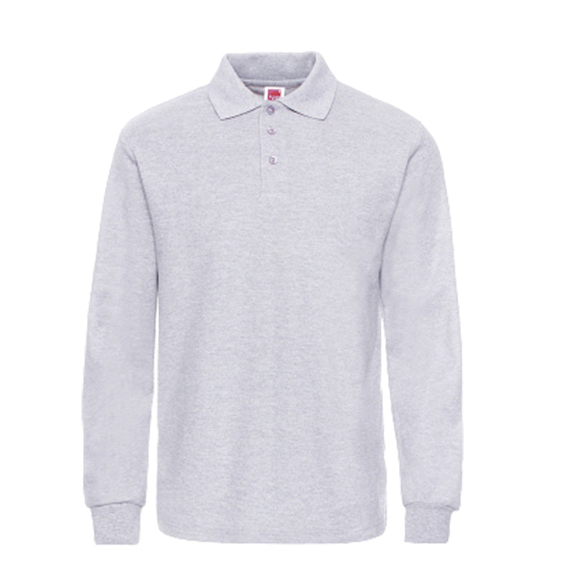 Fall/Winter Men'S Lapel Solid Color Fashion Long-Sleeved T-Shirt