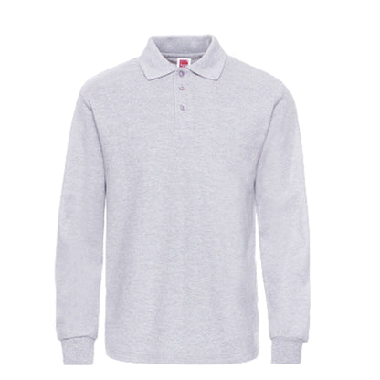 Fall/Winter Men'S Lapel Solid Color Fashion Long-Sleeved T-Shirt