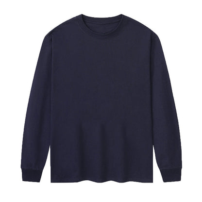 Cotton Men'S Long-Sleeved Round Neck T-Shirt