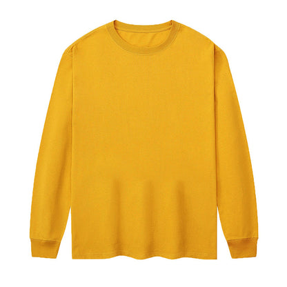Cotton Men'S Long-Sleeved Round Neck T-Shirt
