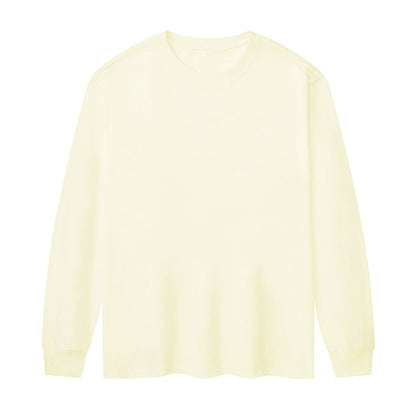 Cotton Men'S Long-Sleeved Round Neck T-Shirt