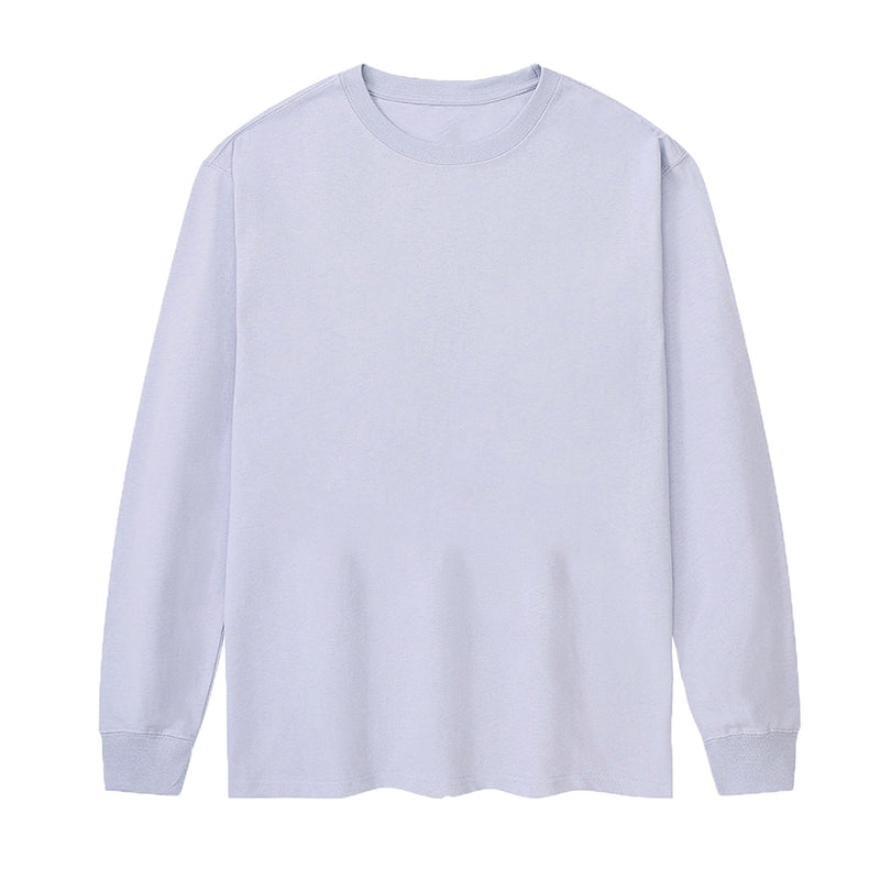 Cotton Men'S Long-Sleeved Round Neck T-Shirt
