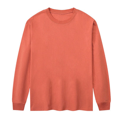Cotton Men'S Long-Sleeved Round Neck T-Shirt